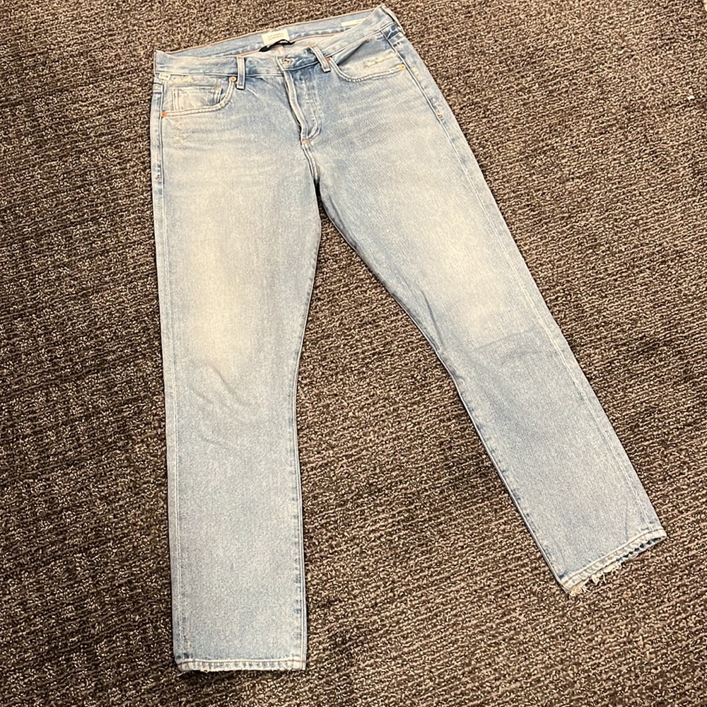 Citizens of Humanity Emerson Slim Boyfriend Light Wash Jean side 27 Button Fly
